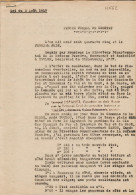 00590 ● LA GARDE Var 01.06.1945 Procès Verbal 3pages ETAT MATERIEL REMORQUE VOITURE Cie TRAMWAYS Chemin Fer Cpaww2 - 1939-45