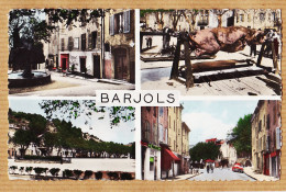 00667 ● BARJOLS 83-Var Logis De La Fontaine Boeuf Broche Place Boulevard GRISSOLLE Multivues 1950s Photo-Bromure VASSY - Barjols