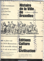 Histoire De La Ville De Bruxelles Par Henne Et Wauters - Manifesti