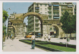 Greece Thessaloniki-Θεσσαλονίκη Arch Of Galerius, Buildings, Old Car, View Vintage Photo Postcard RPPc AK (1256) - Grecia