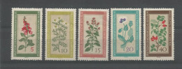 DDR 1960 Medicinal Plants Y.T. 471/475 ** - Ungebraucht