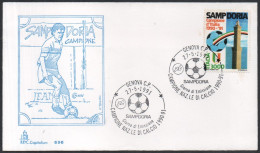 FOOTBALL - ITALIA GENOVA 27.5.1991 - SAMPDORIA CAMPIONE D'ITALIA 1990/91 - FDC CAPITOLIUM - A - Berühmte Teams