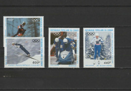 Congo 1986 Olympic Games Calgary Set Of 4 MNH - Inverno1988: Calgary