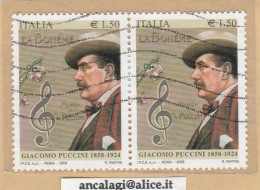 USATI ITALIA 2008 - Ref.1097A "GIACOMO PUCCINI" 1 Val. In Coppia - - 2001-10: Oblitérés