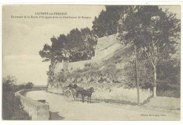 Cpa Caumont Sur Durance - Tournant De La Route D'Avignon Près La Chartreuse De Bonpas ( Attelage ) - Caumont Sur Durance