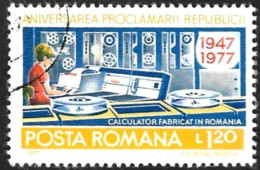 ROUMANIE 1977 - YT 3086 - Ordinateurs - Oblitéré - Used Stamps