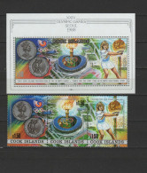 Cook Islands 1988 Olympic Games Seoul, Tennis, Steffi Graf Set Of 3 + S/s MNH - Sommer 1988: Seoul