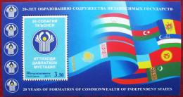 Tajikistan  2011  20 Years Of Formation Of Commonwealth Of Independent States  Flags  S/S Perforated   MNH - Tajikistan