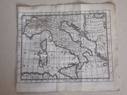 Carte Géographique, Italie , 1760, Sorti Do Livre Géographie Universelle. 18x16 - Landkarten