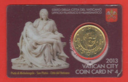 Vaticano 50 Centesimi 2013 Benedetto XVI° Coin Card N ° 4 Mint Roma 0,50 € Vatican City - Vaticano