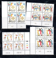 MALTA 1976 MALTESE FOLK FESTIVAL FOLKLORE FOLCLORE FESTA POPOLARE COMPLETE SET SERIE COMPLETA BLOCK QUARTINA MNH - Malte