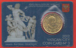 Vaticano 50 Cents 2012 Coin Card Benedetto XVI° Vatikan State Blister N° 3 Mint Roma 0,50 € - Vaticano