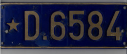 2 Plaques Immatriculations ,  Congo Belge , Rare - Number Plates