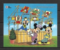 Disney Grenada 1991 Tori-no-hichi Or Rake Fair Is Held On The Day Of The Rooster MS MNH - Disney