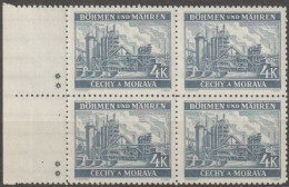 039/ Pof. 37, Border 4-block With Plate Mark ** - Ungebraucht