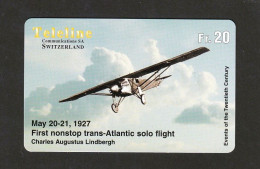 Swiss, Teleline, Nonstop Trans-Atlantic Flight, Lindbergh - Svizzera