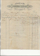 FACTURE - CHIENDENT EN GROS -DREYFUSS FRERES -STRASBOURG -ANNEE 1864 - AFFRANCHJE N° 22-ANNEE 1864 - Agricultura