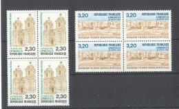 TIMBRE DE SERVICE - Unesco - 2 Blocs De 4 Timbres - Yvert 102-103 - Neuf Sans Trace De Charnière - Neufs