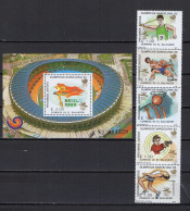 El Salvador 1988 Olympic Games Seoul, Wrestling, Basketball Etc. Strip Of 5 + S/s MNH - Estate 1988: Seul