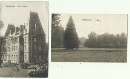 ATH - Ormeignies -Le Parc Et Le Château( Deux Cartes Photos Papier Gevaert) - Voir Scans - Ath