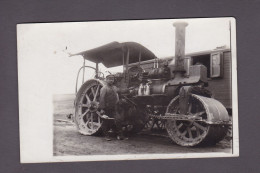 Carte Photo Rouleau Compresseur Road Roller Engine Homme Burette Huile Arch. Gurtner Toussaint Weyer  (58883) - Sonstige & Ohne Zuordnung