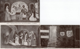 CPA -NANCY - LOT DE TROIS CARTES PAROISSE DU SACRE COEUR - AUX CATACOMBES - Théâtre