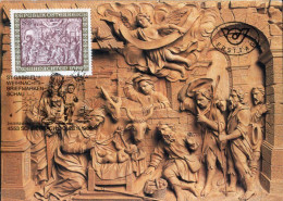 X0161 Austria, Maximum 1986 Small Schwanthaler Nativity Scene From The Schlierbach Cistercian Monastery - Maximum Cards