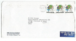 Singapore Airmail CV 24feb1986 With Scout - Girl Guides C.50 X 3pcs - Singapour (1959-...)