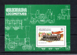 GRENADE - GRENADA - 1984 - B/F - M/S - TRAINS - RAILROAD - EISENBAHN - 2-8-2 MIKADO - - Grenada (1974-...)