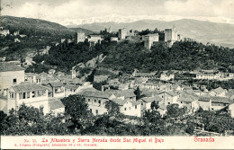 CPA - GRANADA - LA ALHAMBRA Y SIERRA NEVADA DESDE SAN MIGUEL EL BAJO - Granada