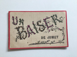 Carte Postale Ancienne Un Baiser De Jumet (avec Paillettes) - Charleroi