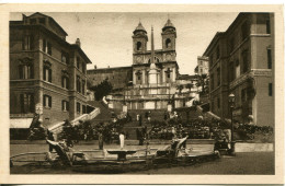 CPA - ROMA - CHIESA DALLA TRINITA DEI MONTI  (IMPECCABLE) - Otros Monumentos Y Edificios