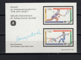 Germany 1988 Olympic Games Seoul / Calgary, Tennis Vignette MNH - Ete 1988: Séoul