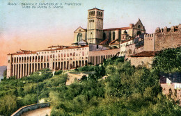 CPA -ASSISI - BASILICA E CONVENTO DI S. FRANCESCO VISTO DA PUNTA S.PIETRO - Andere & Zonder Classificatie