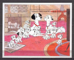 Disney Grenada Gr 1988 101 Dalmations MS MNH - Disney