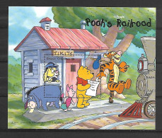 Disney Grenada Gr 1998 Pooh's Railroad MS #2 MNH - Disney