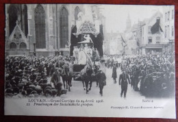 Cpa Louvain ; Grand Cortège Du 19.04.1908 - Praalwagen Der Socialistische Groepen - Leuven