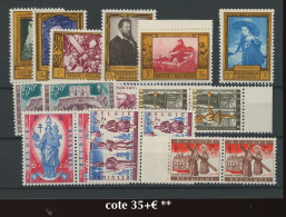 1958 ++ 1076/81 Et 2x 1082/88 ***. Cote 35 €. Peintures Et Folklore ** - Unused Stamps