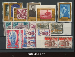 1958 ++ 1076/81 Et 2x 1082/88 ***. Cote 35 €. Peintures Et Folklore ** - Ungebraucht