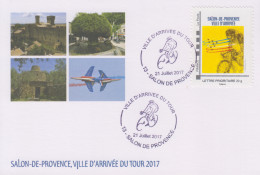 Carte  Maximum   FRANCE   Etape  Arrivée  Du  TOUR  DE  FRANCE  Cycliste   SALON  DE   PROVENCE   2017 - Andere & Zonder Classificatie