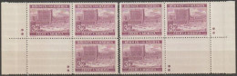 041/ Pof. 36, Border 4-blocks With Coupons, Plate Mark ++ - Ungebraucht