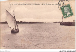 ABXP7-50-0639 -  SAINT-VAAST-LA-HOUGUE - L'Ile Tathiou Vue Prise Des Quiais - Saint Vaast La Hougue