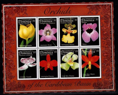 Dominica - 1999 - Orchids Of The Caribbean  Basin - Yv 2317/24 - Orchideen