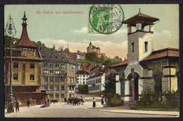 St.Gallen Und Scheffelstein - Belebt - 1908  - Sonstige & Ohne Zuordnung