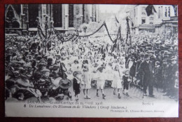 Cpa Louvain ; Grand Cortège Du 19.04.1908 - De Lanabouw - De Bloemen En De Vlinders ( Groep Kinderen ) - Leuven