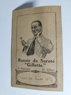 Carte Avec Prix RASOIR De Sureté GILLETTE Rasoir Standard Garniture Normale Combinée Lames...TAXE De LUXE 10% - Advertising