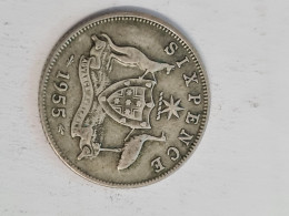 Australie 6 Pences 1955 - Sixpence