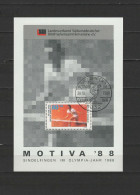 Germany 1988 Olympic Games Seoul, Tennis Vignette With Cancellation - Verano 1988: Seúl