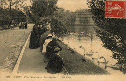 PARIS - Parc Montsouris - Les Cygnes - Animé - Parques, Jardines