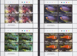 Maldives MNH Set In 4 Minisheets - Fishes